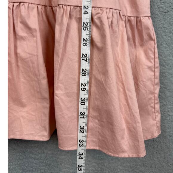 English Factory Women's Lace Inserted Mini Dress Blush Size L Feminine Flirty - Picture 7 of 9